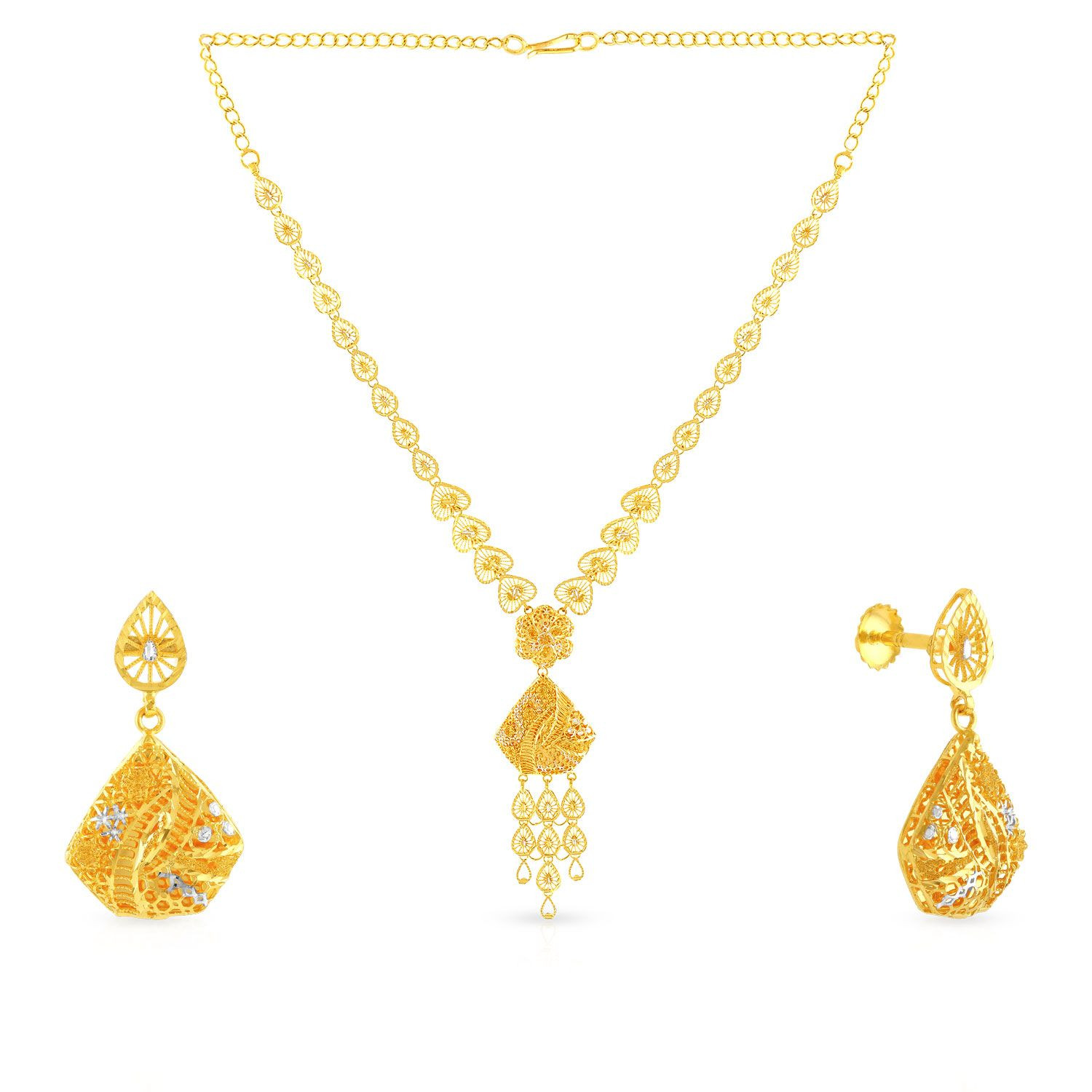 Malabar Gold Necklace Set Nsnk350145 For Women Online Malabar Gold And Diamonds 8927