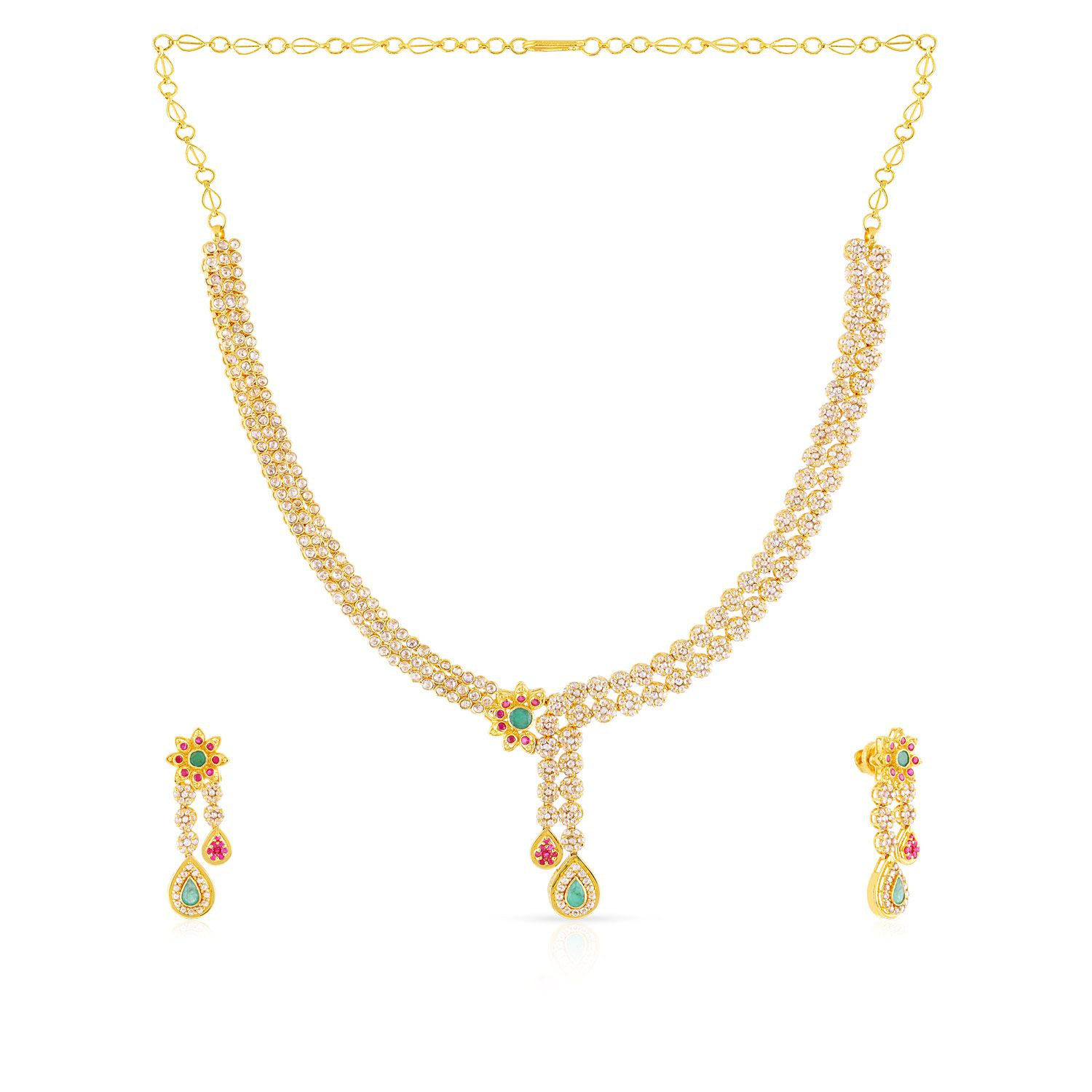 Uncut diamond necklace clearance sets malabar gold price