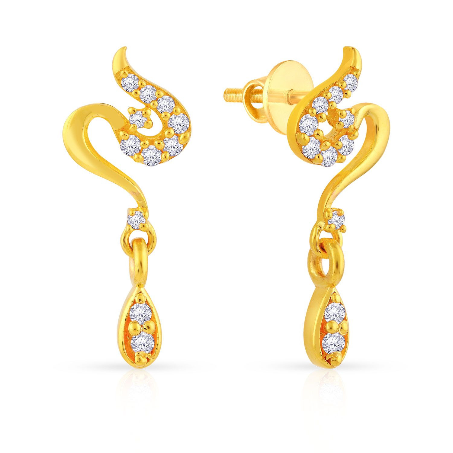 Malabar gold daily wear earrings Clearance
