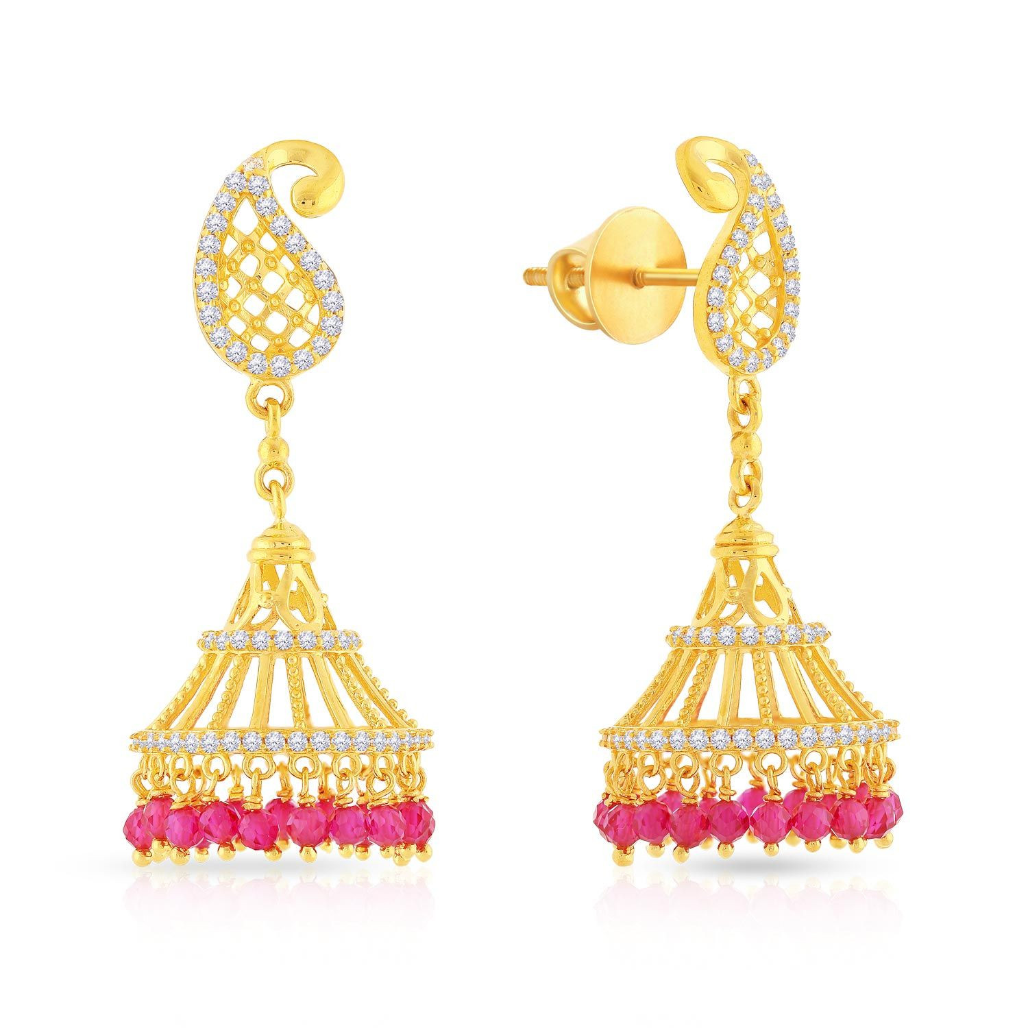Buy Malabar Gold Earring SPJSP05 for Women Online | Malabar Gold & Diamonds