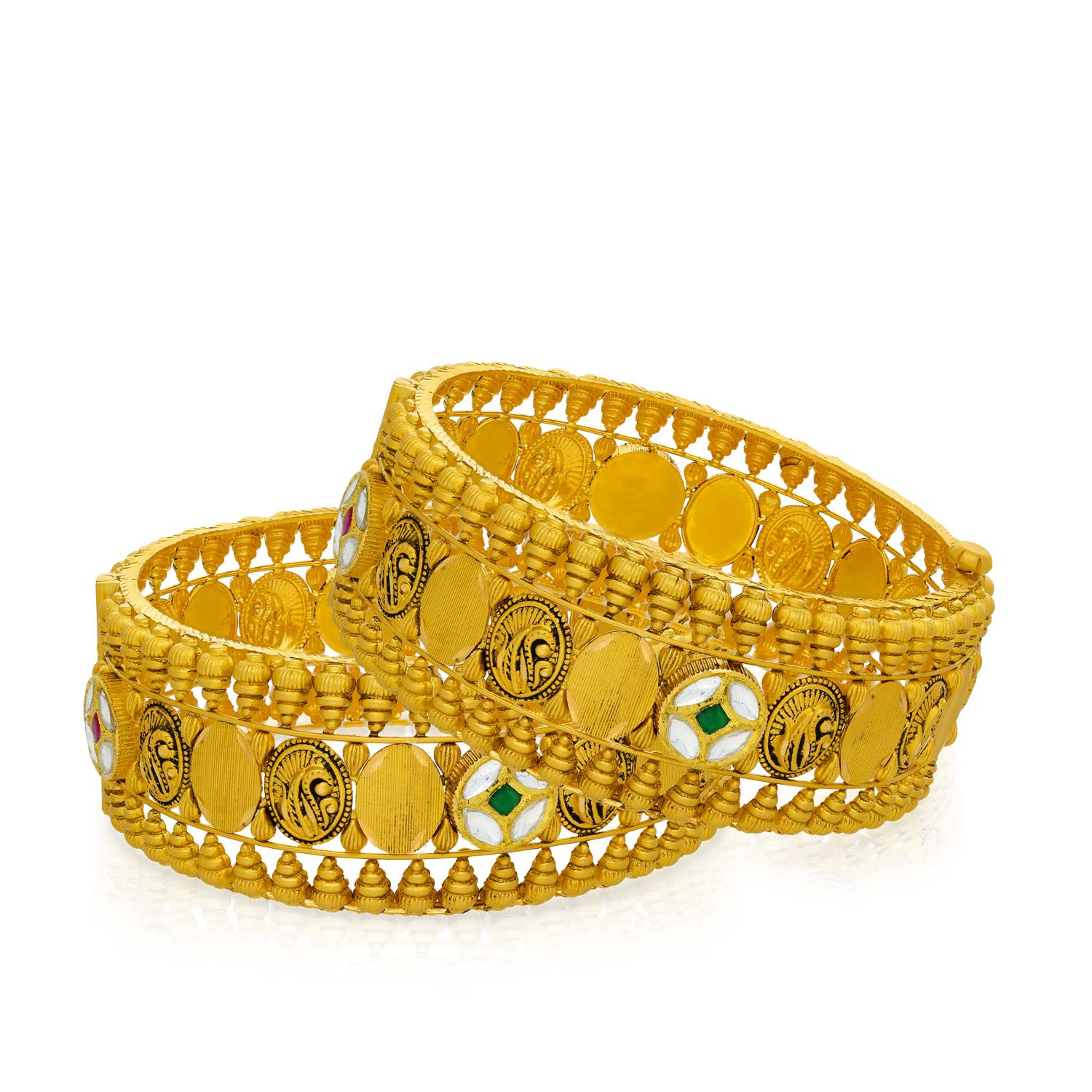 Ethnix Gold Bangle Set BSBNANC25401