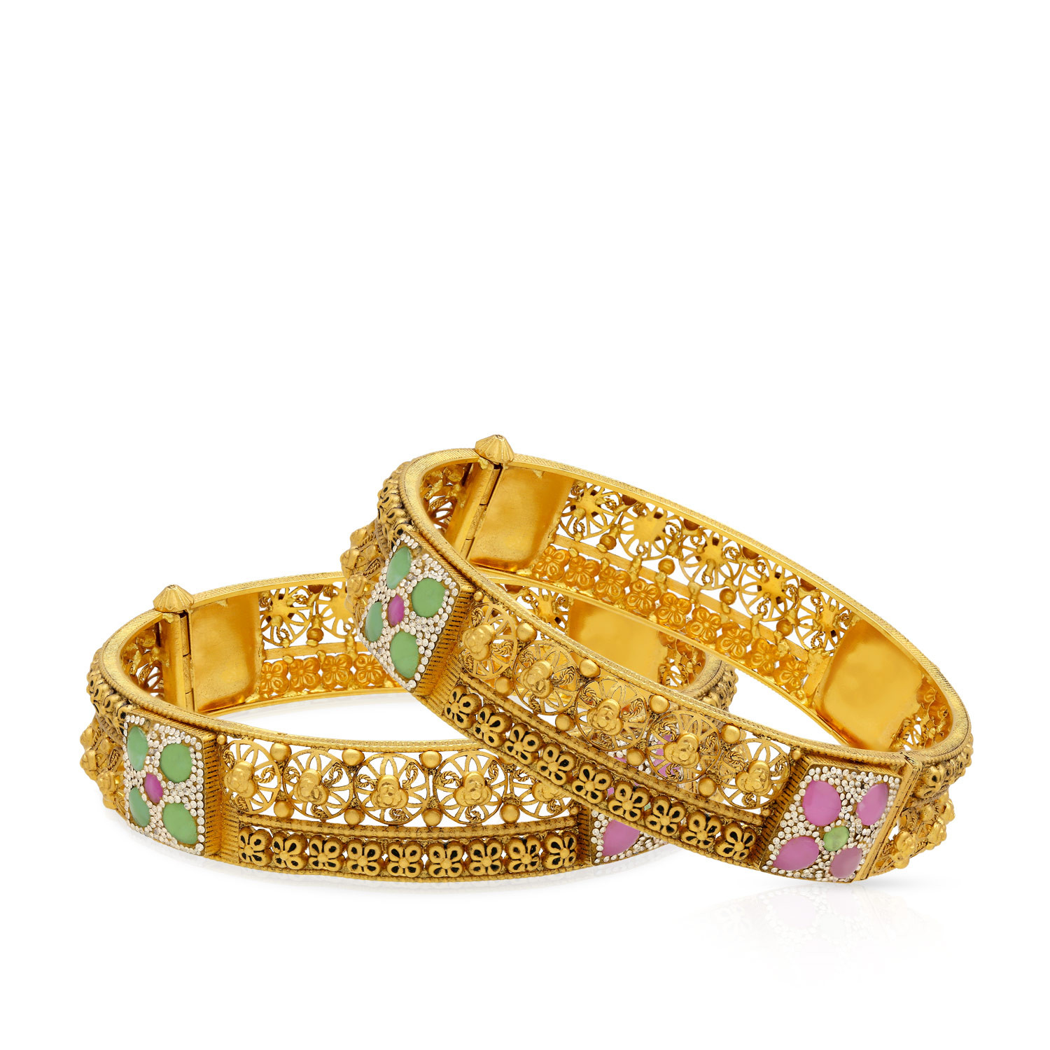 Ethnix Gold Bangle Set BSBNANC41523