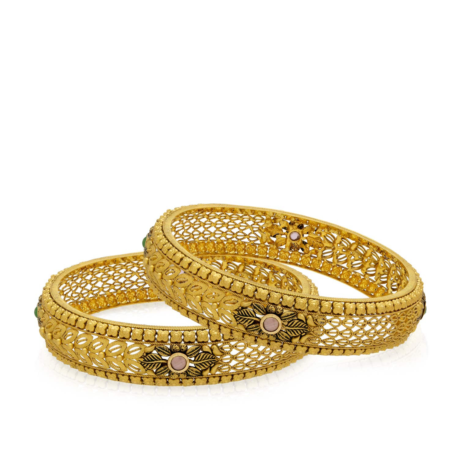Ethnix Gold Bangle Set BSBNBNANC13330