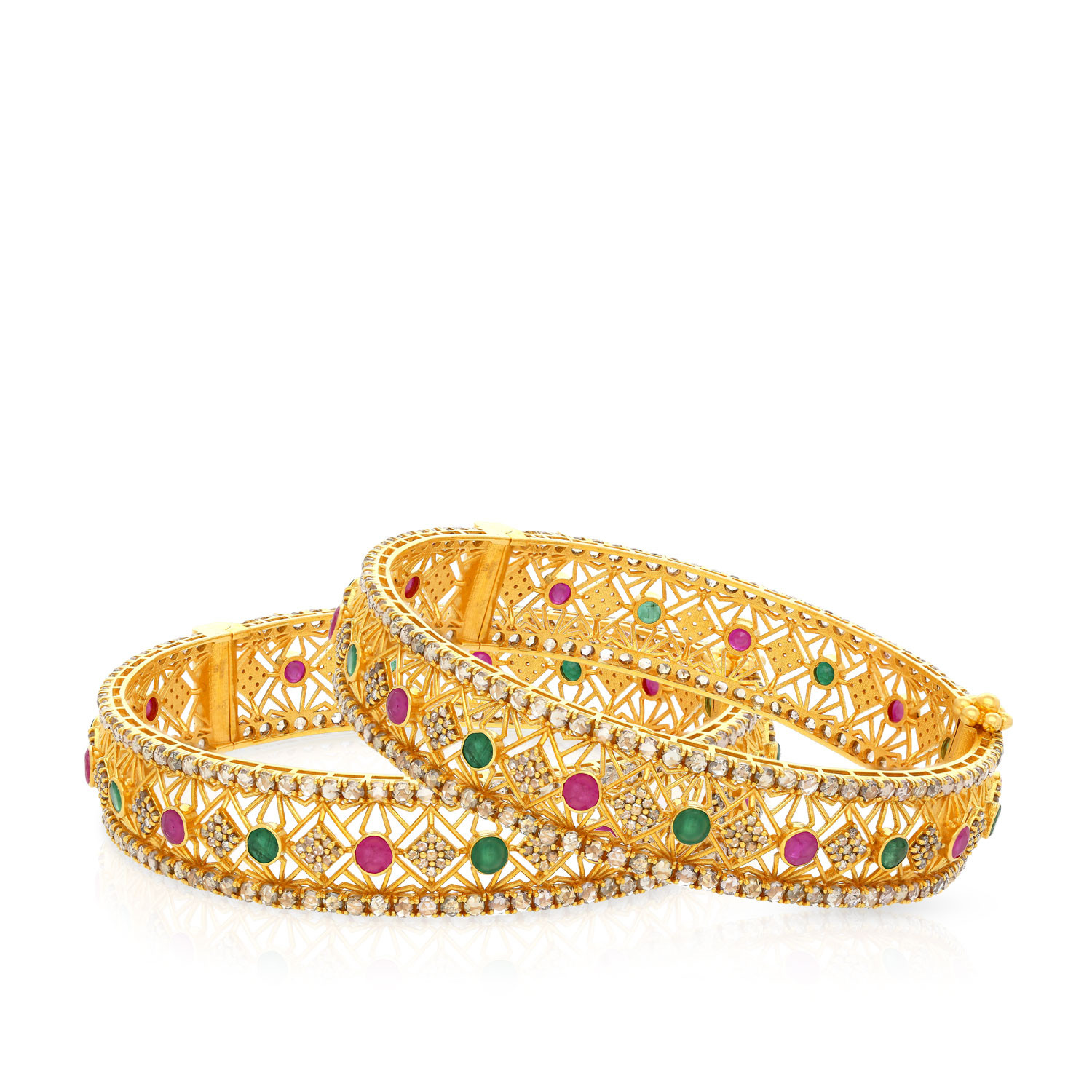 Precia Gemstone Bangle Set BSERGGEN438BN8