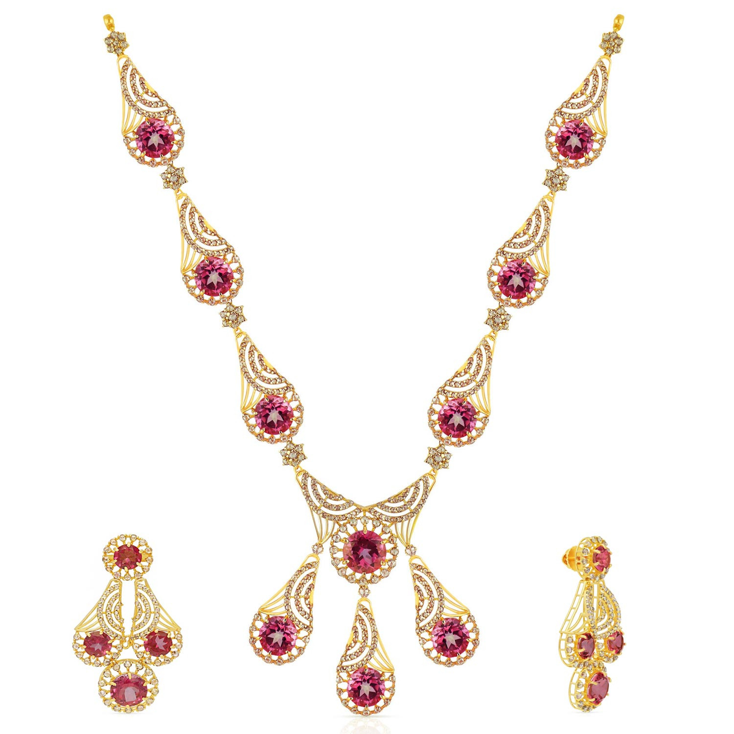 Era Uncut Diamond Necklace Set NSEUVYGEN014NK2