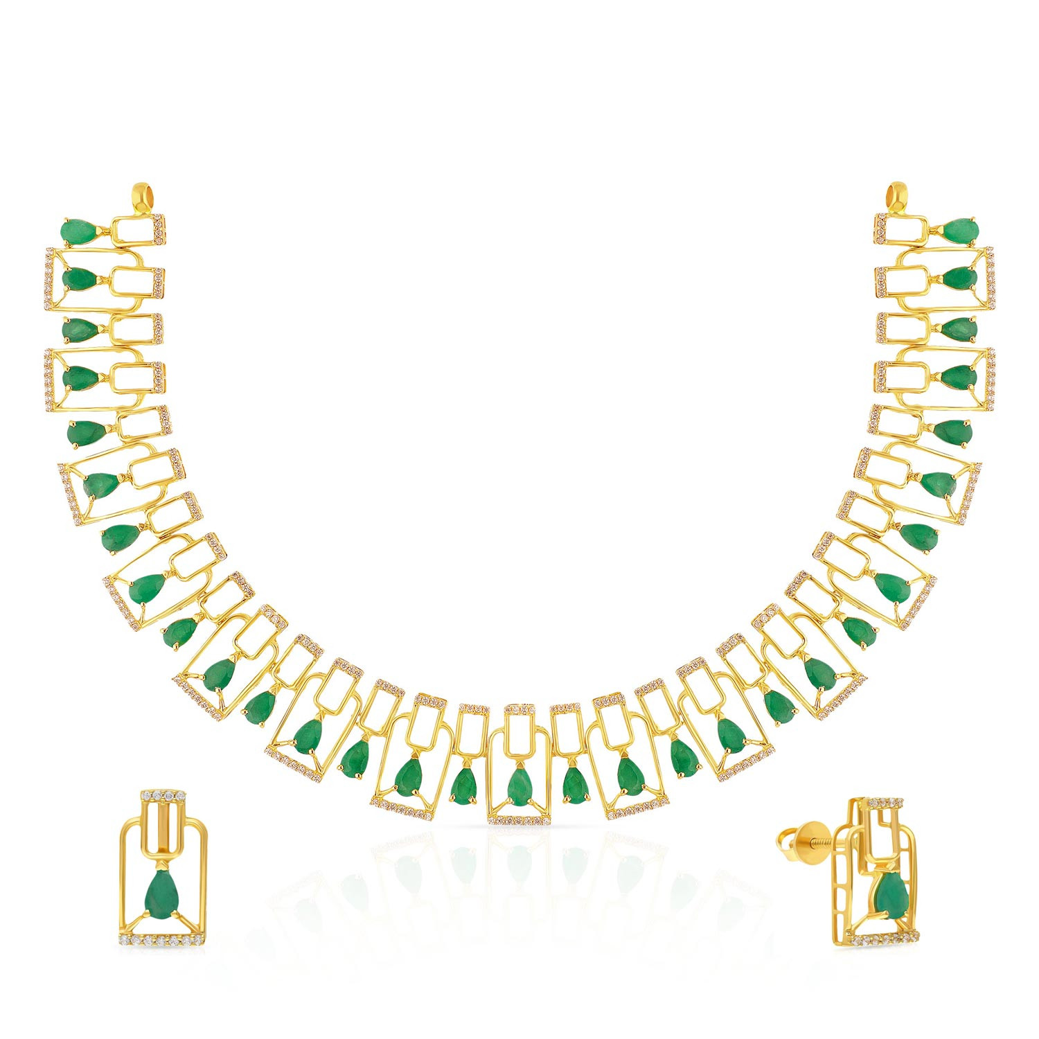 Precia Gemstone Necklace Set NSPJVYGEN025NK2