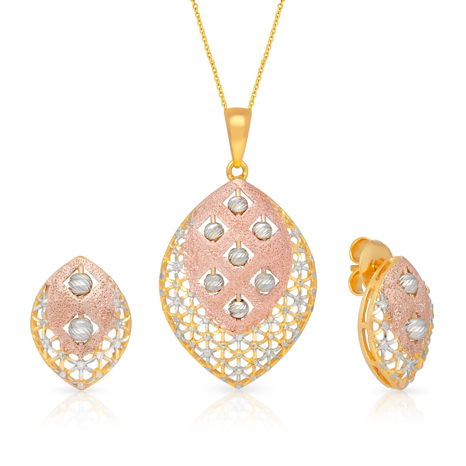 Malabar Gold Pendant Set PSNVPNBL5002
