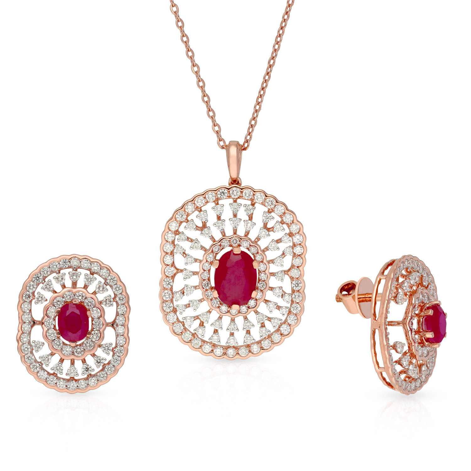 Mine Diamond Pendant Set PSMRGCST084PN5