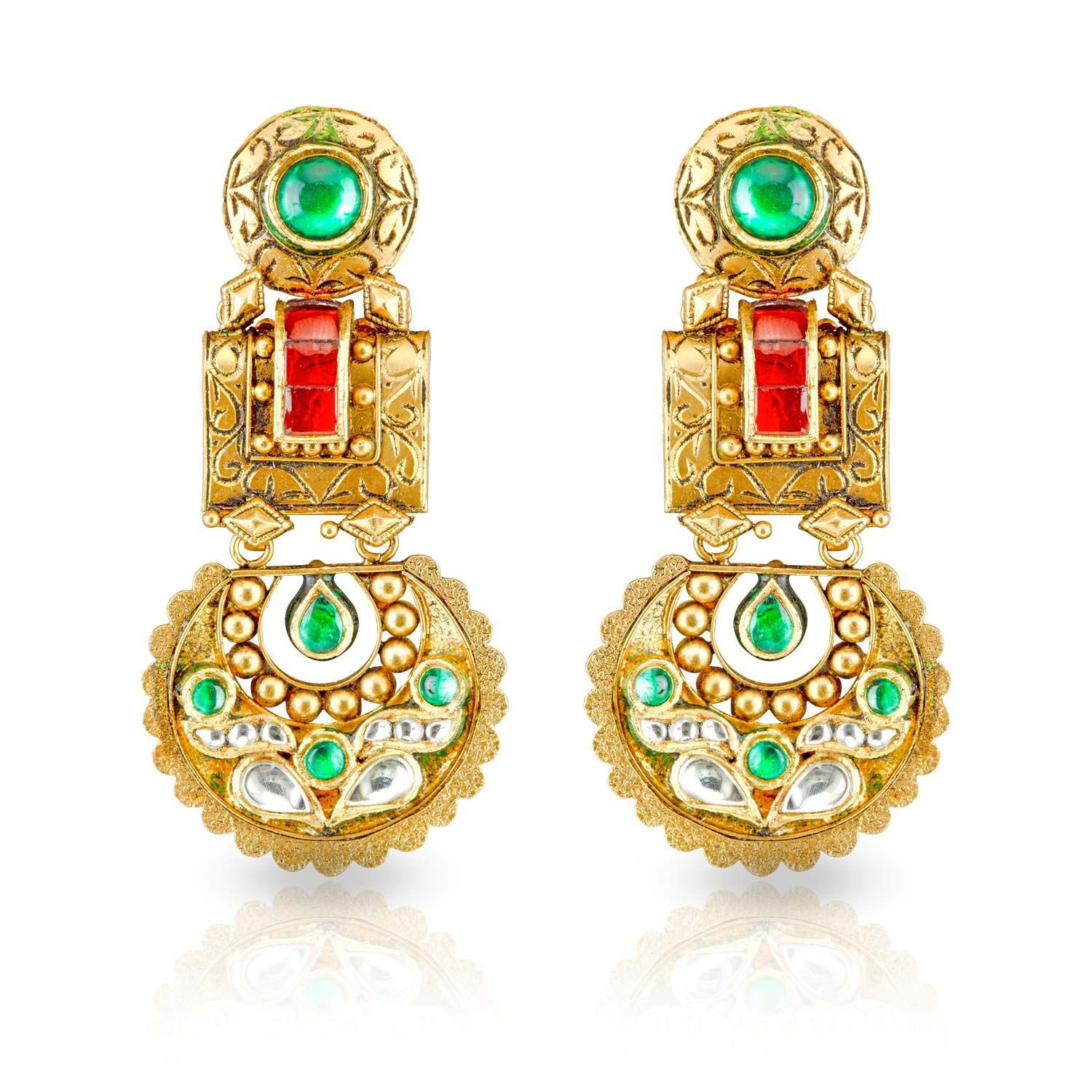 Rajasthani Marwari Malabar Gold Meena Butti CER0118AN