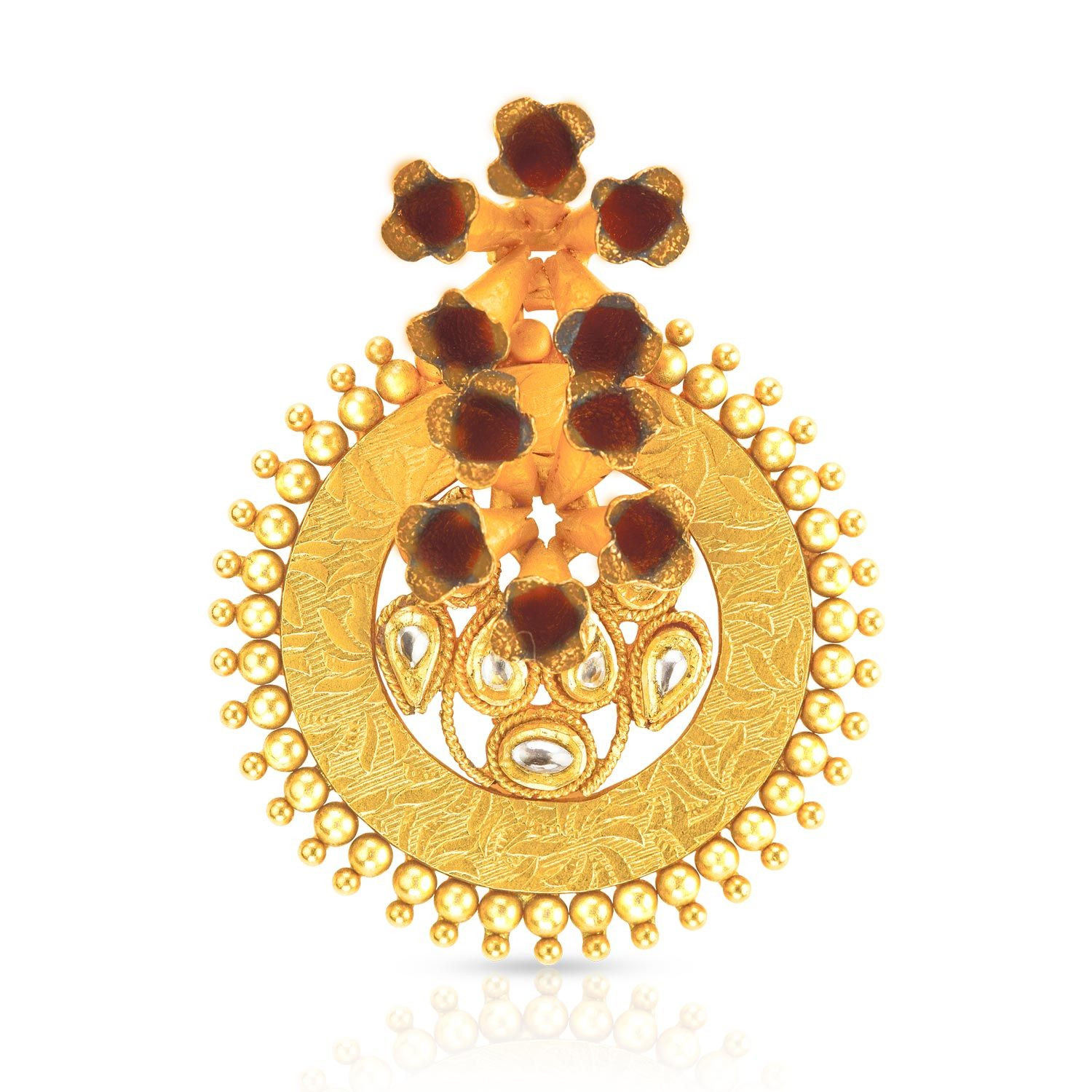 Malabar Muslim Ethnix Gold Handcrafted Stud CER1148AN