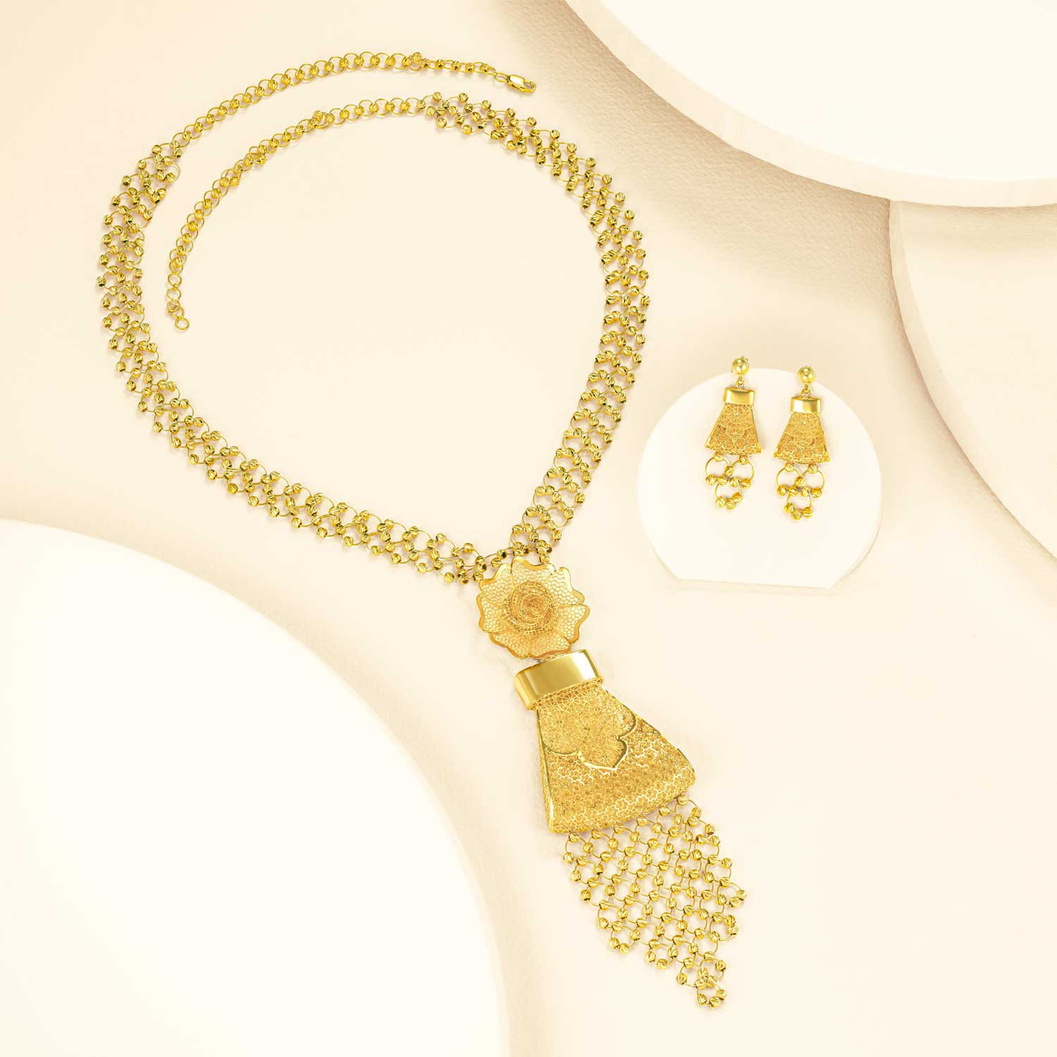 Malabar Gold Necklace Set NSFRNKLGPL026