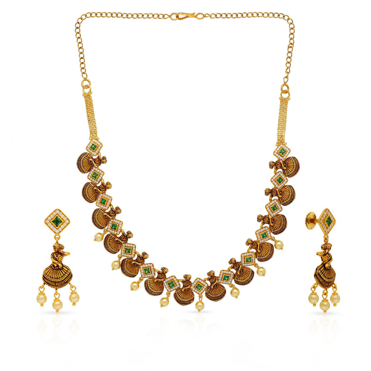 Divine Gold Necklace Set NSNKNTA10020