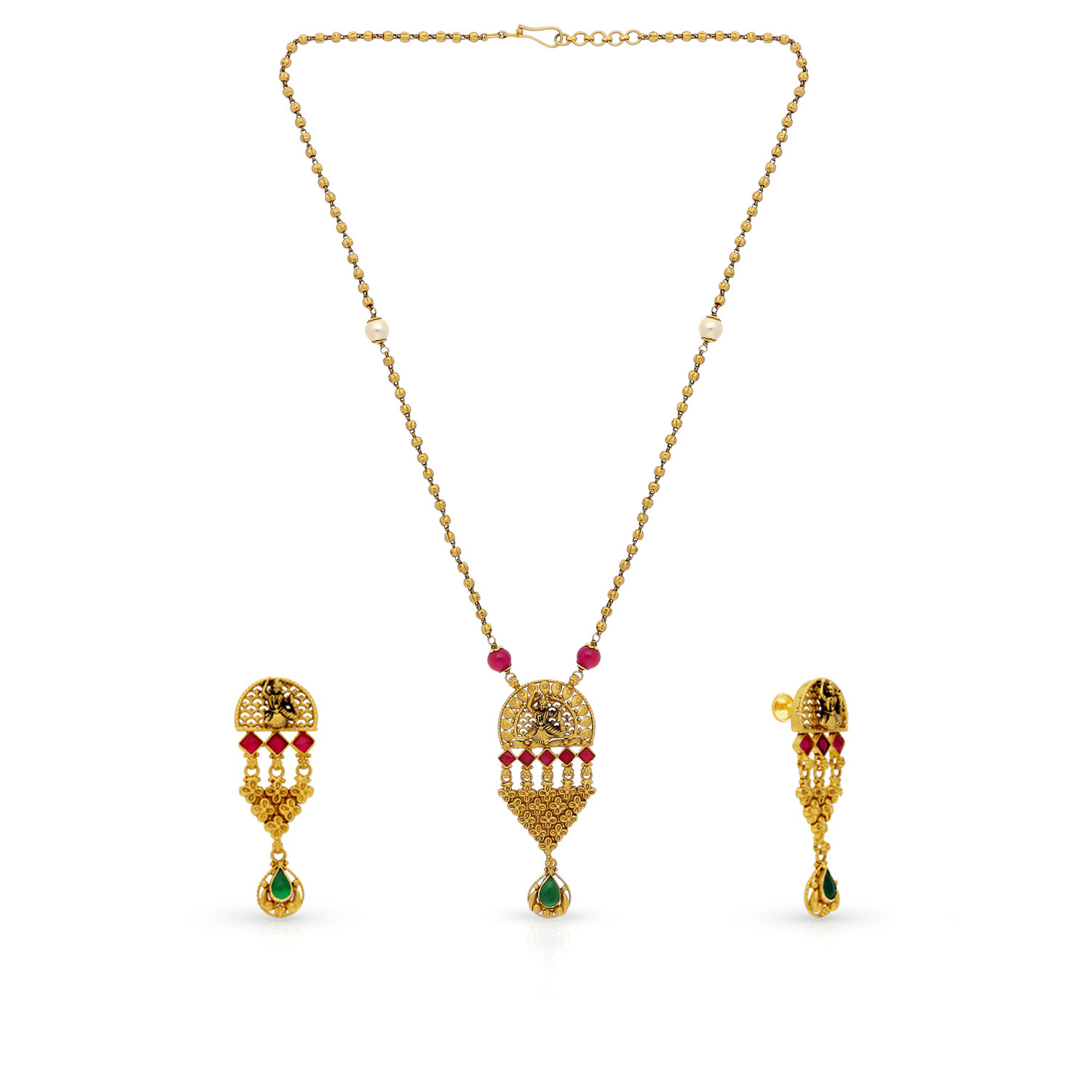 Divine Gold Necklace Set NSNKNTA10052