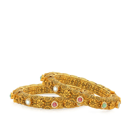 Ethnix Gold Bangle Set BSBNANC42966