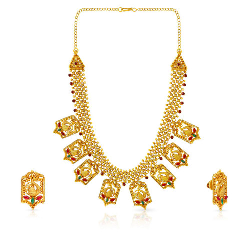 Divine Gold Necklace Set NSDVAKT24NK04