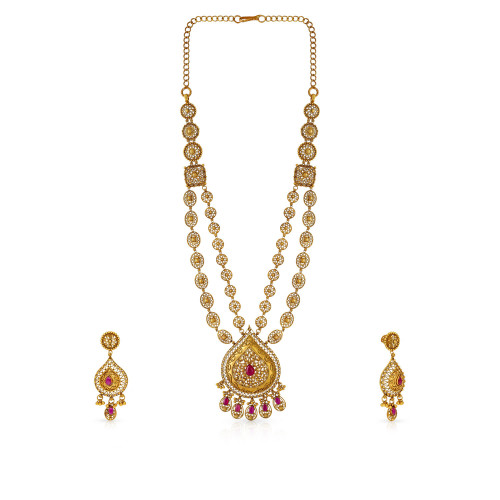 Ethnix Gold Necklace Set NSNK-245326
