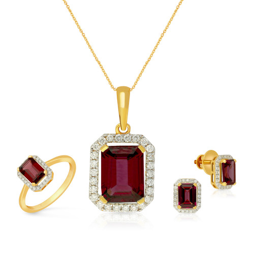 Mine Diamond Pendant Set PSMLUSPR025PN6