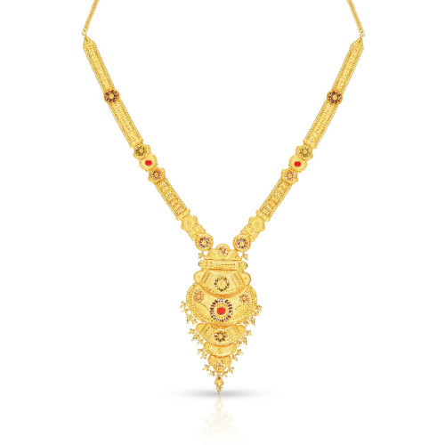 Malabar Muslim Malabar Gold Mughal Long Necklace CNK0179FA