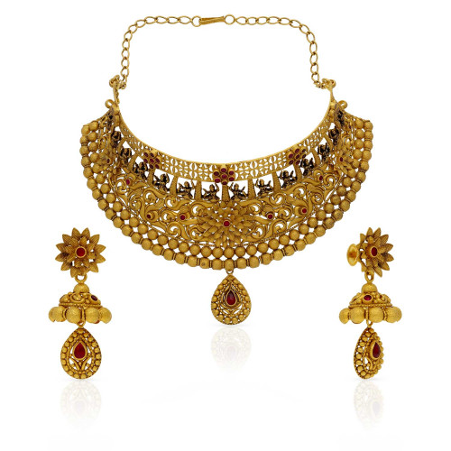 Divine Gold Necklace Set NSNKNTA10045