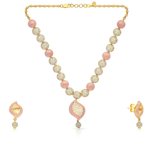 Malabar Gold Necklace Set NSNVNKBL2013
