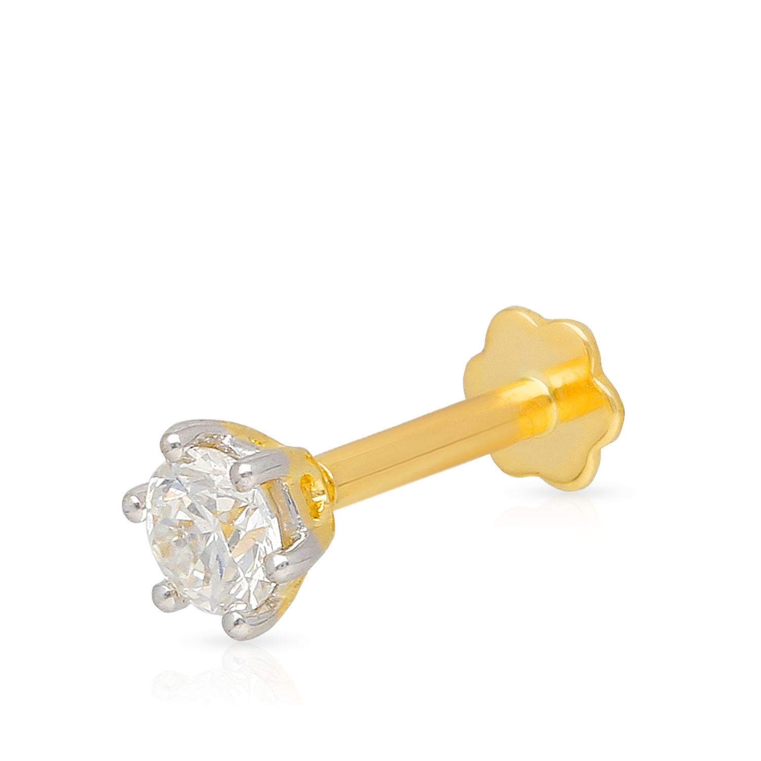 Malabar gold diamond sale nose pin with price