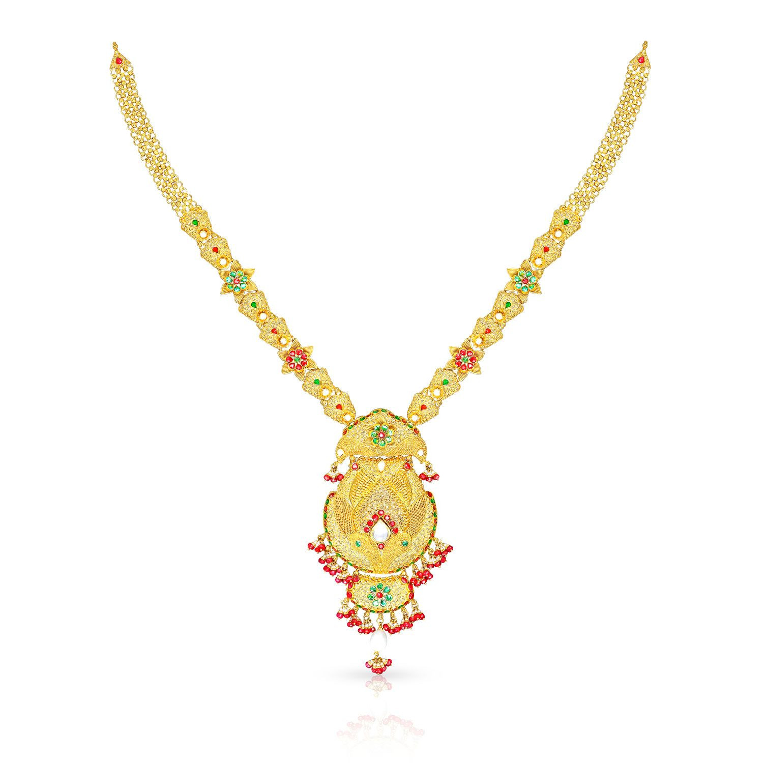 Buy Kerala Gold Inspired Light Weight Mango Necklace 1 Gram Gold Bridal  Jewelry