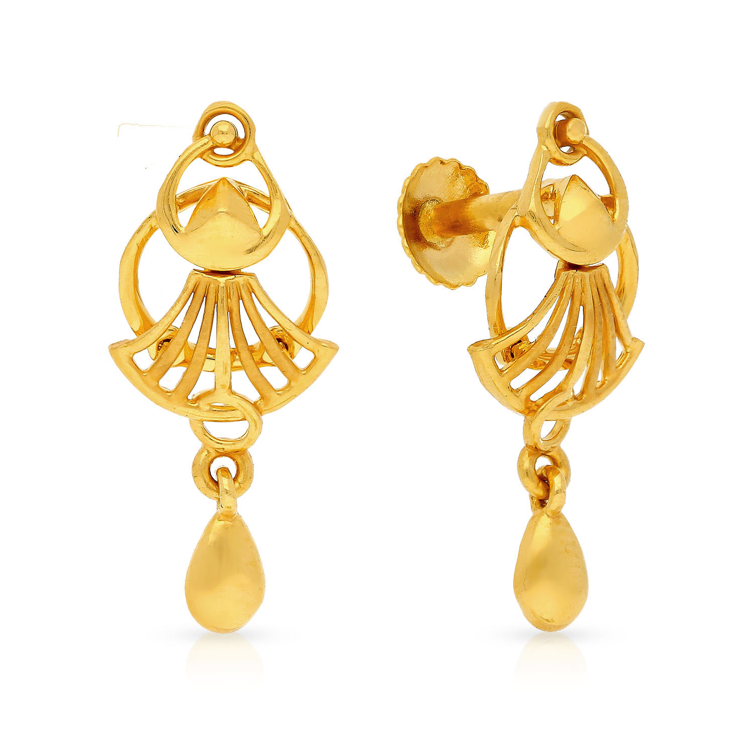 malabar gold ear hangings