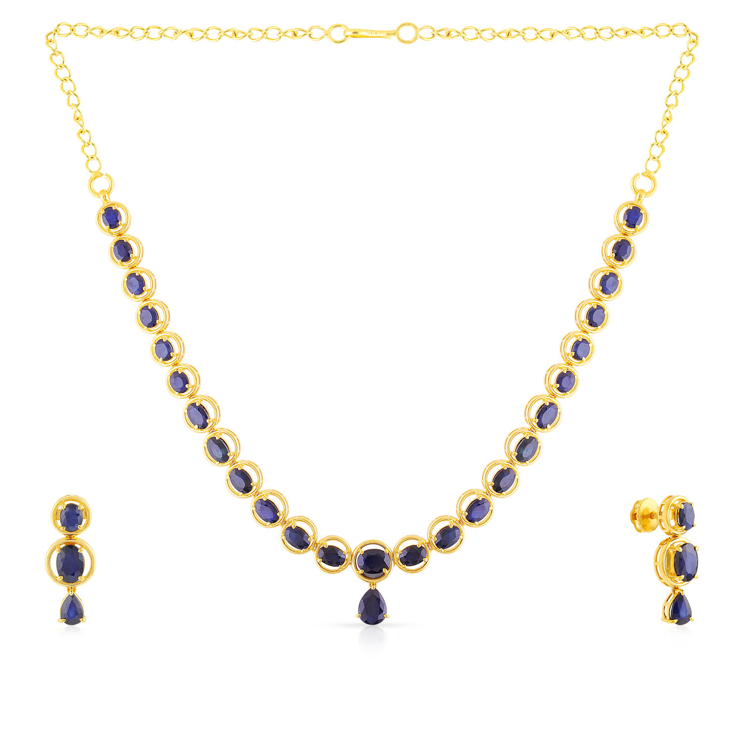 blue sapphire necklace malabar gold