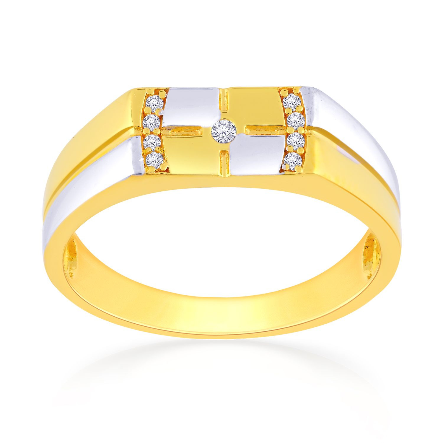 Buy white/yellow Rings for Men by Malabar Gold & Diamonds Online | Ajio.com
