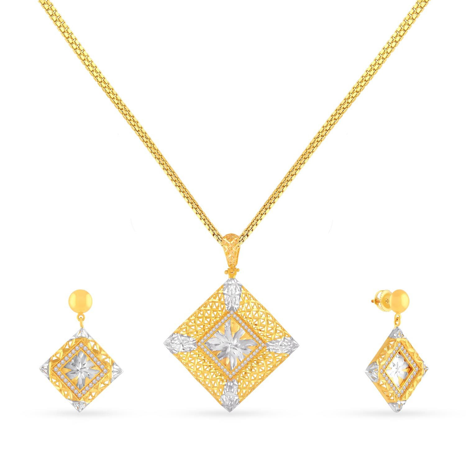 Diamond pendant set hot sale malabar gold