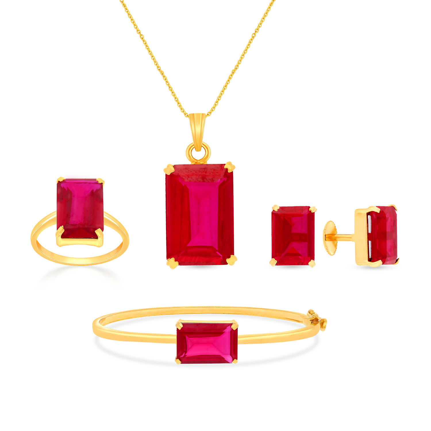 Buy Malabar Gold Pendant Set PSDZPN012 R for Women Online