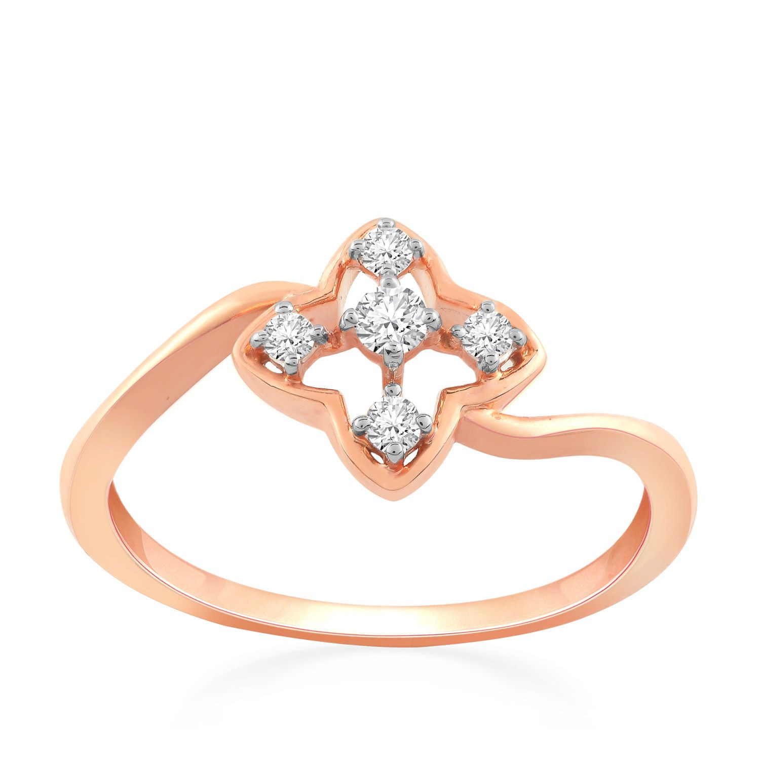 Buy Anjali Lab Grown Diamonds Women's Rings CVD Daimonds With 14kt Rose Gold  AILR-056 at Amazon.in