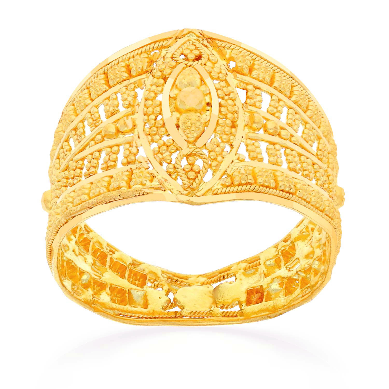 Malabar Gold & Diamonds 22KT Two Colour Gold Ring for Women : Amazon.in:  Jewellery