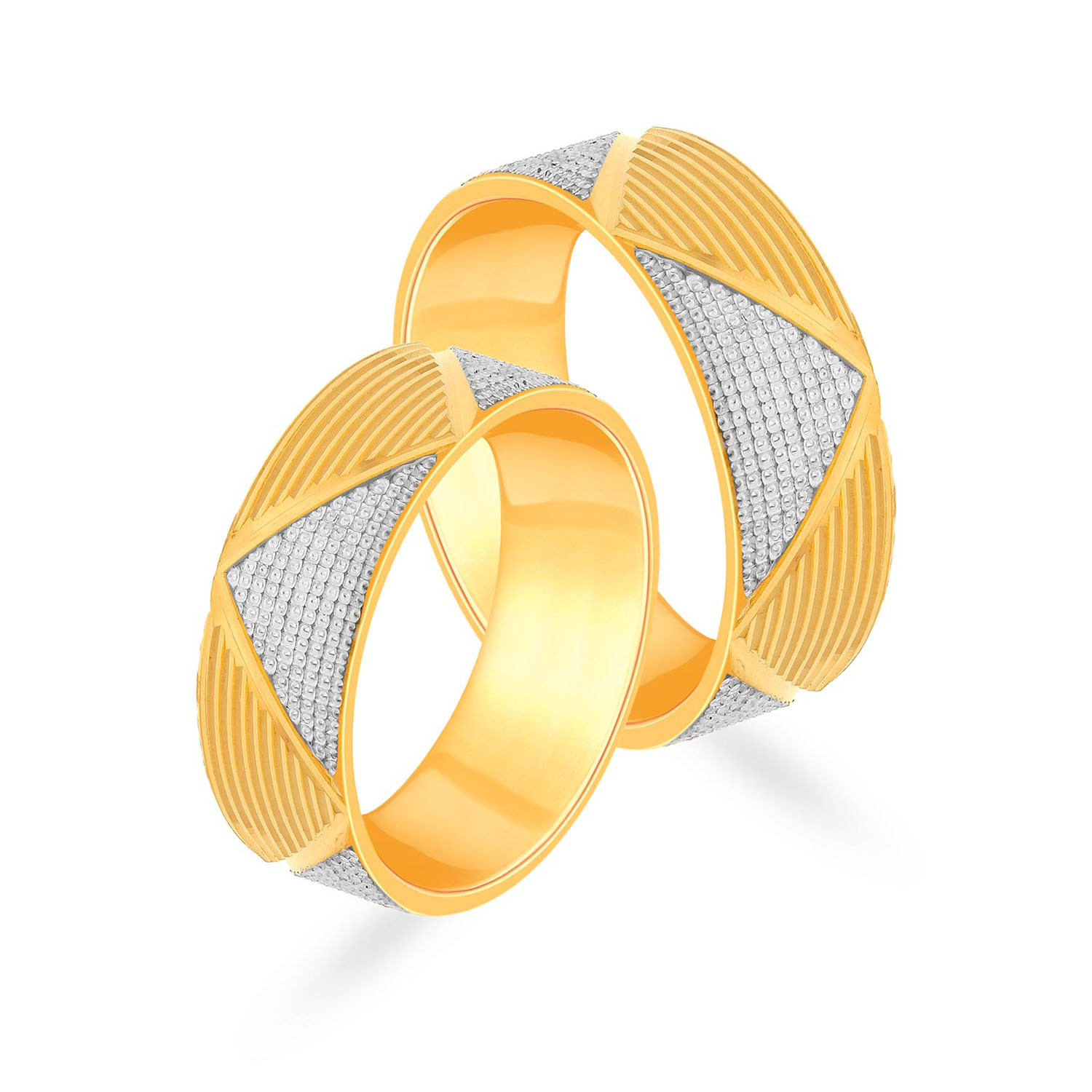 Couple silver rings in malabar gold on sale