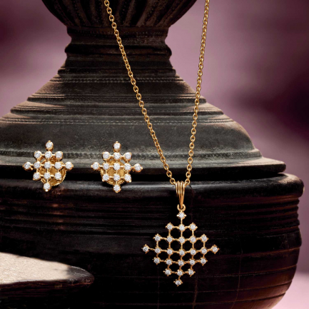 Mine Diamond Pendant Set PSMPANGEN012PN1