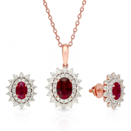 Mine Diamond Pendant Set PSMLUDNA063PN6