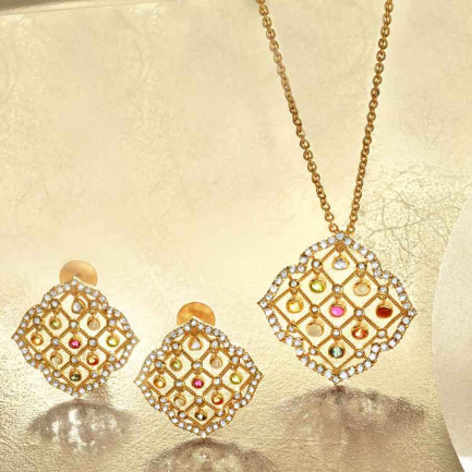 Era Uncut Diamond Pendant Set PSENTREG003PN5