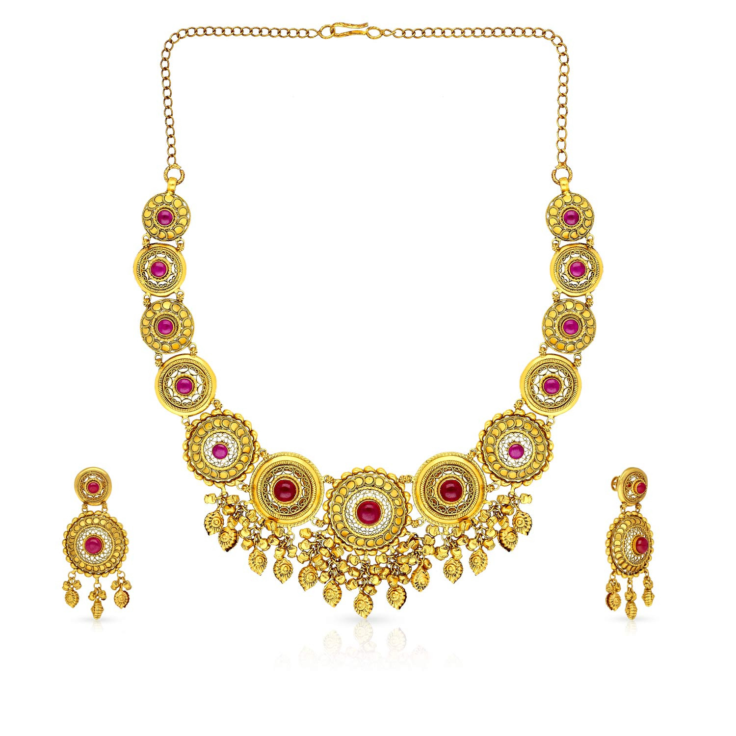 Ethnix Gold Necklace Set NSNK-245091
