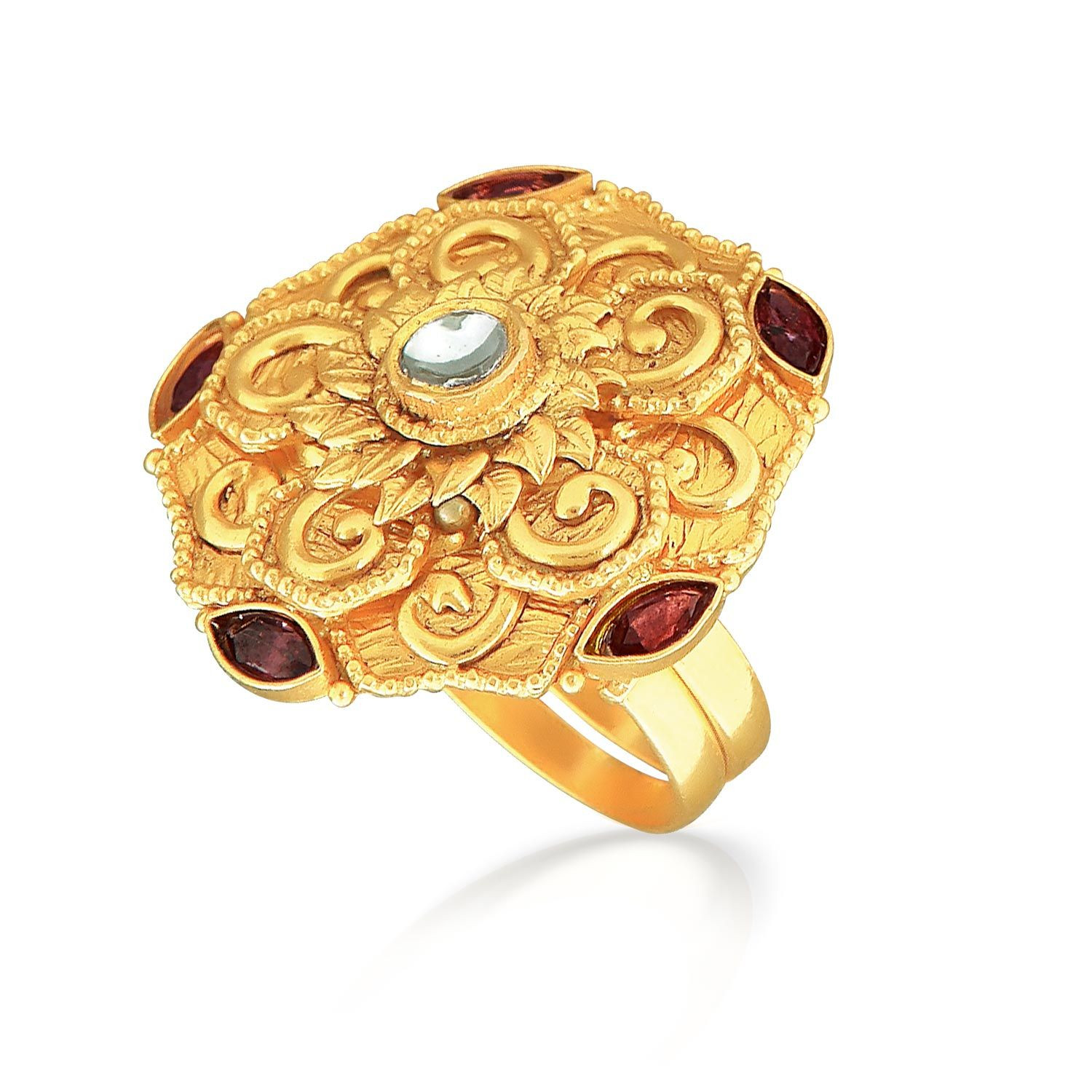 Rajasthani Rajput Malabar Gold Kundan Angutti FANQBIF00424