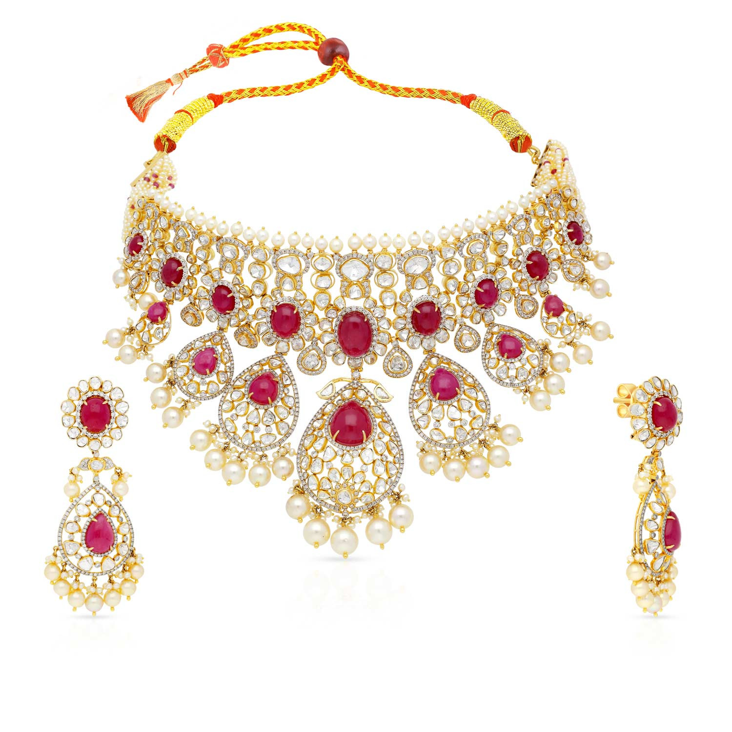 Era Uncut Diamond Necklace Set NSEVZBDL001NK2