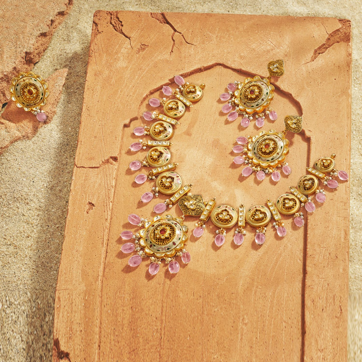 Ethnix Gold Necklace Set NSEXNK052