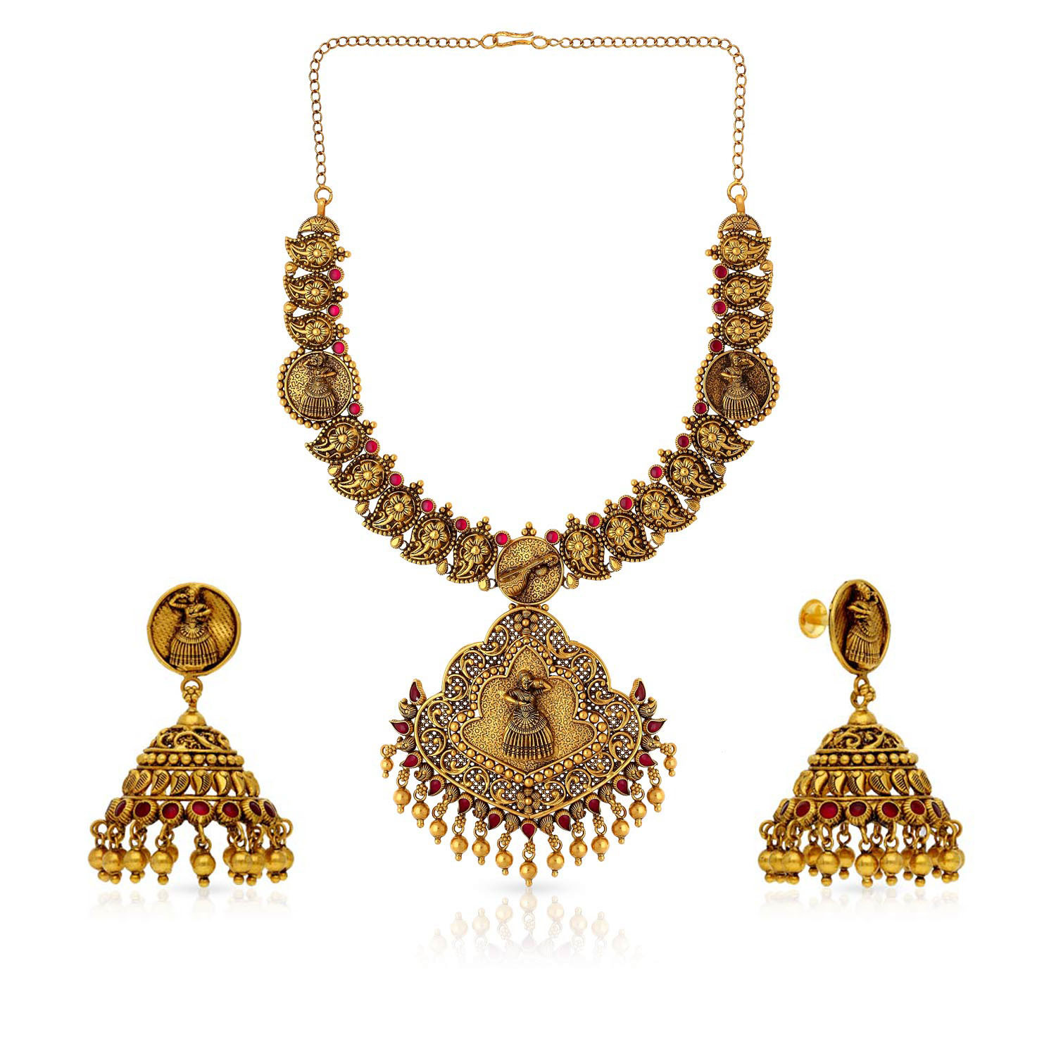 Divine Gold Necklace Set NSNKNTA10040