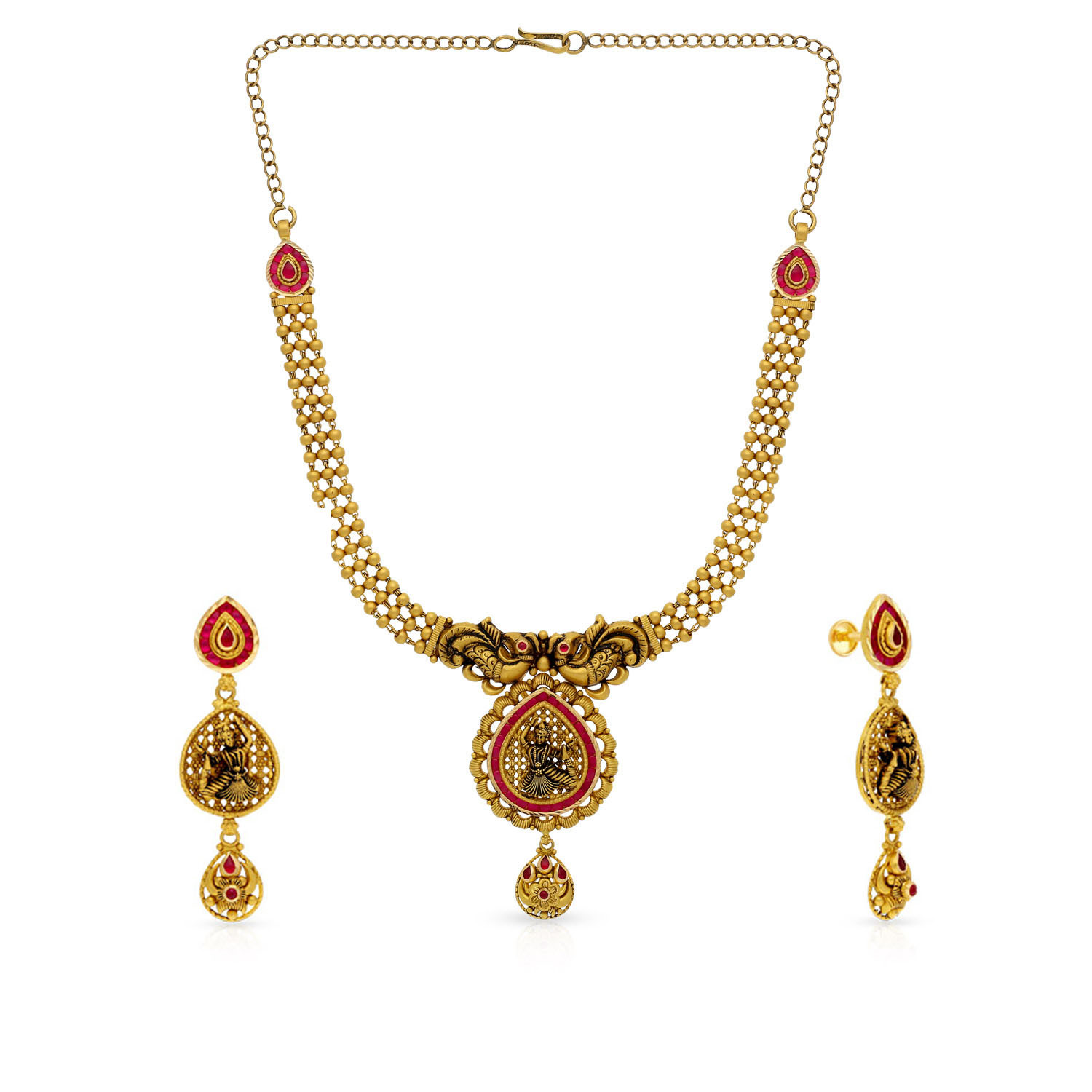 Divine Gold Necklace Set NSNKNTA10047