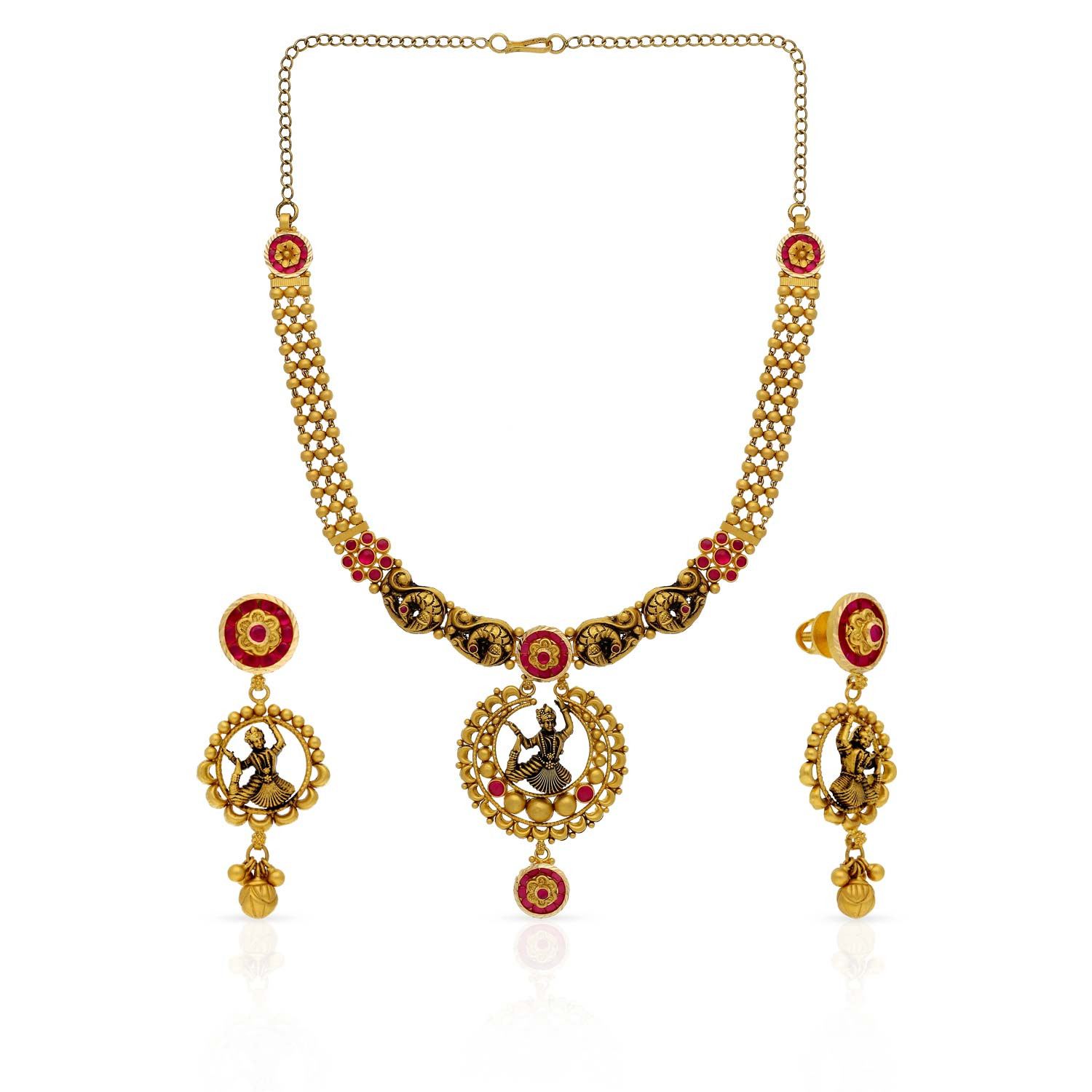 Divine Gold Necklace Set NSNKNTA10055