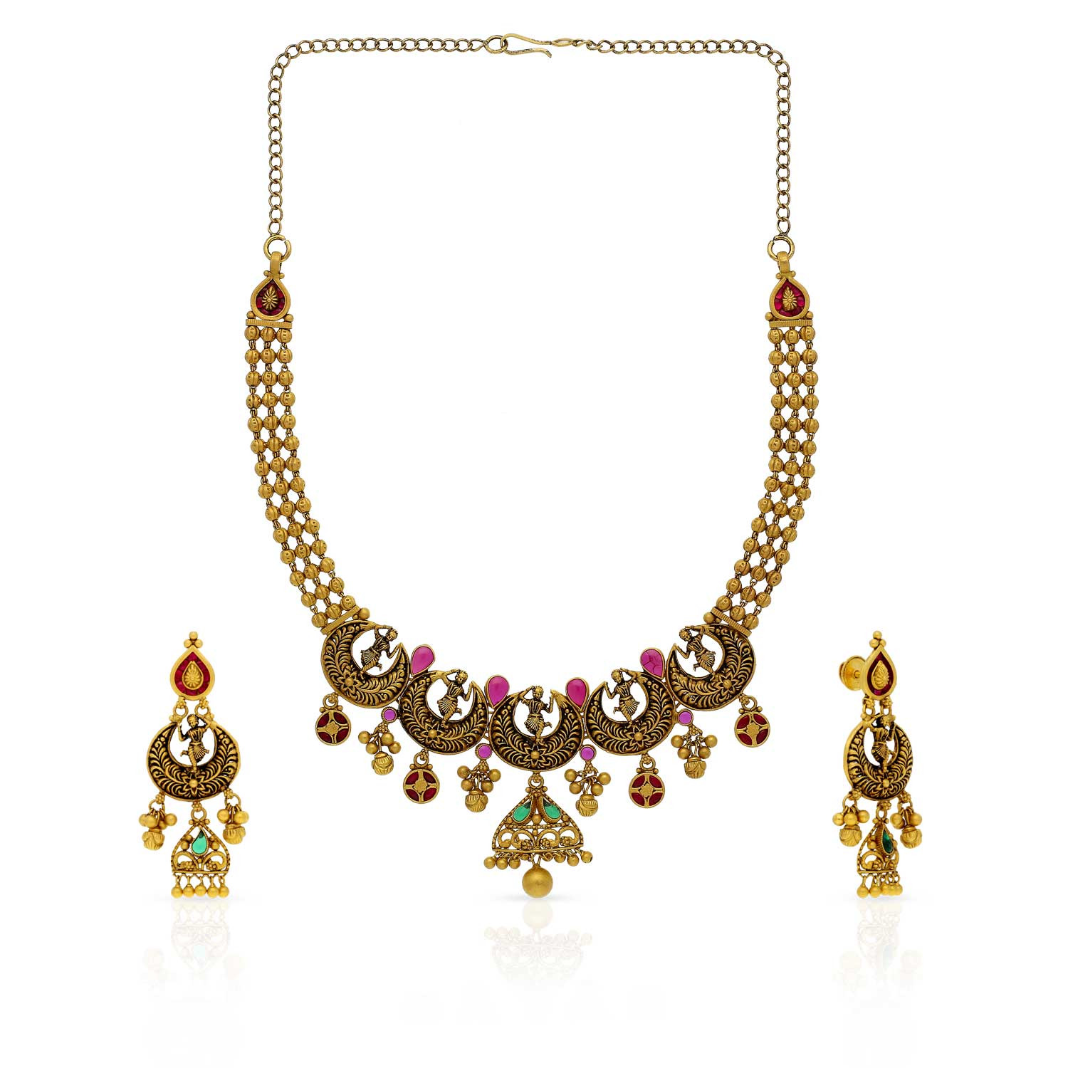 Divine Gold Necklace Set NSNKNTA10062