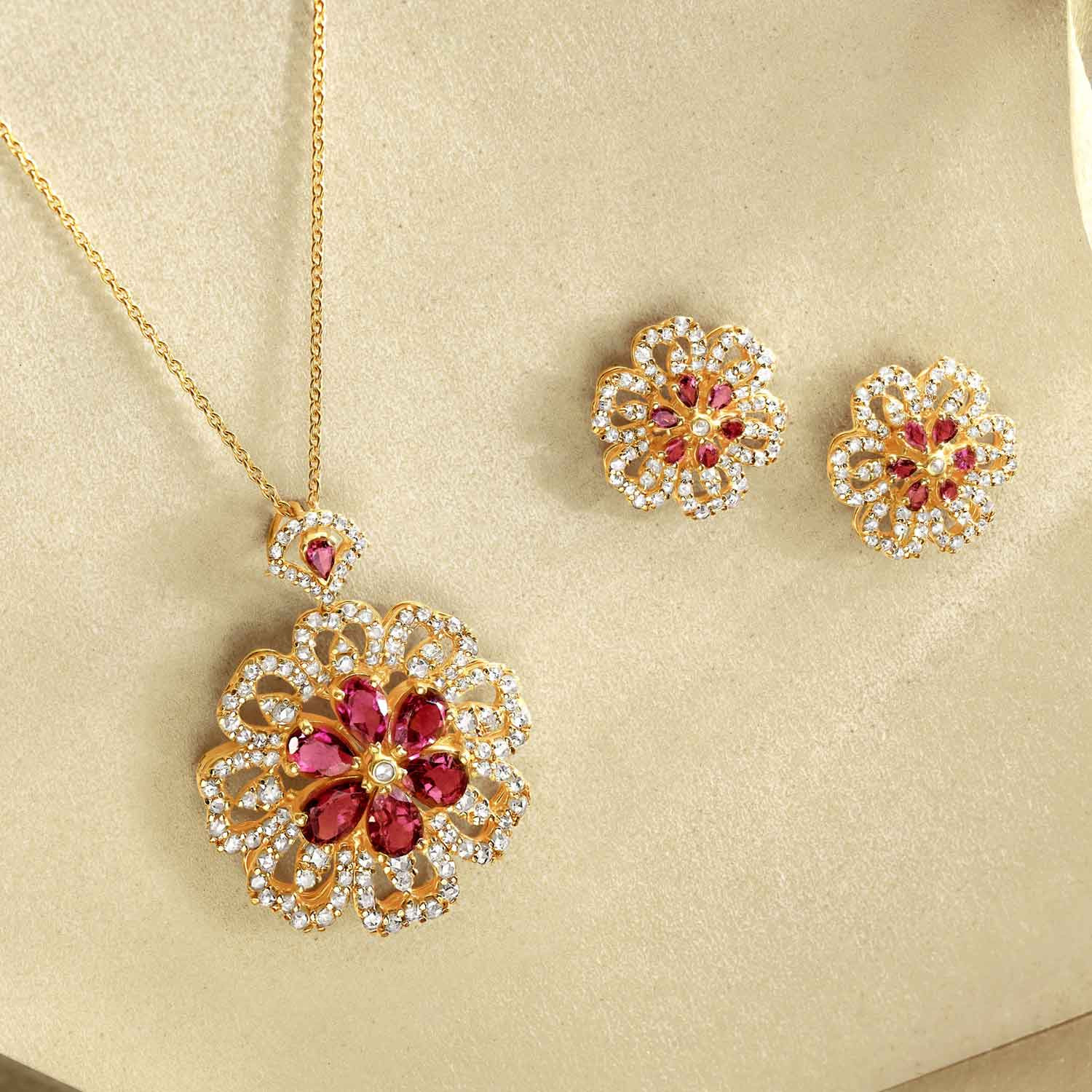 Era Uncut Diamond Pendant Set PSEGNREG242PN5