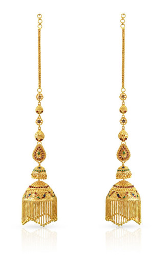 Bengali Brahmin Malabar Gold Kaan Jhumuka SCCTBIS00660