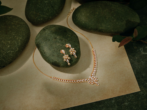 Mine Diamond Gold Necklace Set NSMN2AKT20NK001