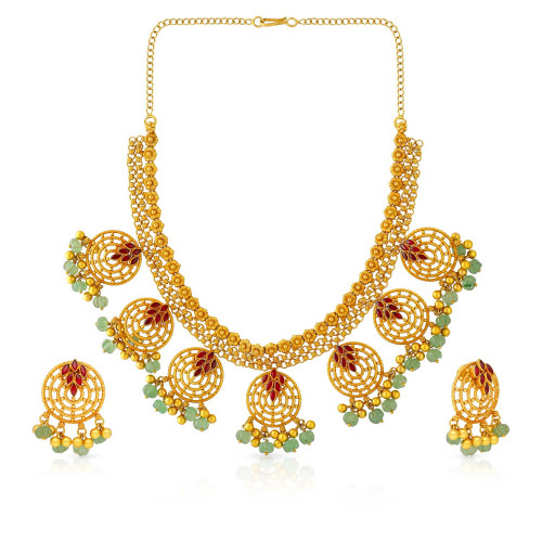 Divine Gold Necklace Set NSDVAKT24NK03