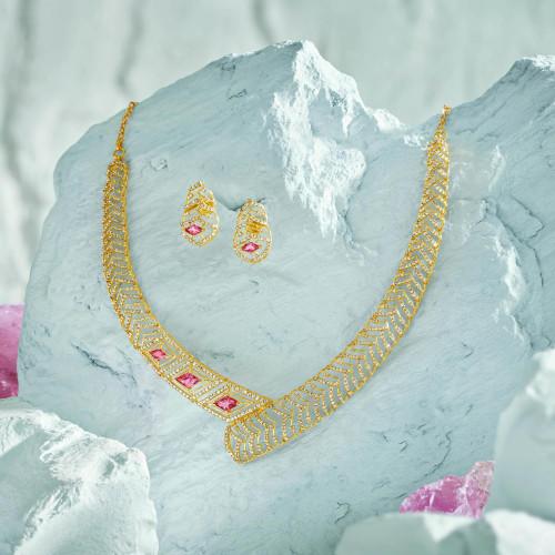 Era Uncut Diamond Necklace Set NSUSEUVYGEN019NK2